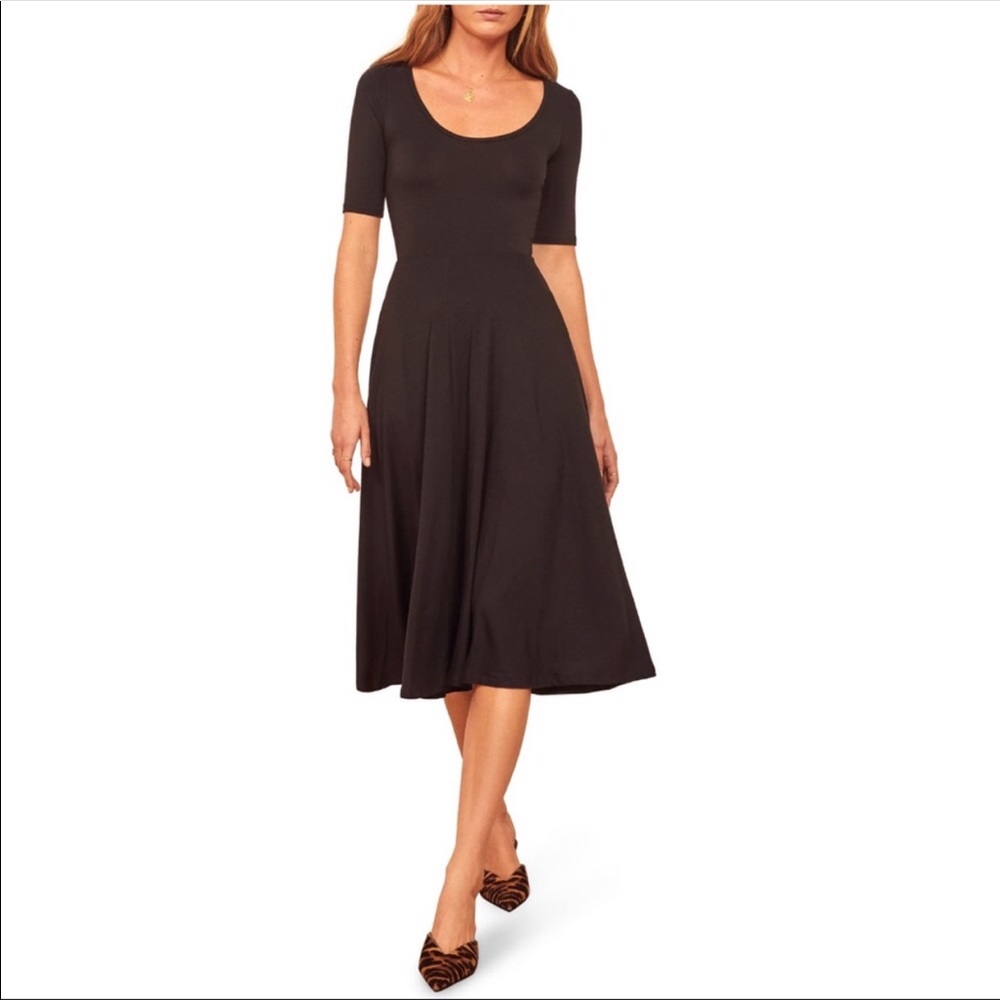 Reformation Lilian black dress